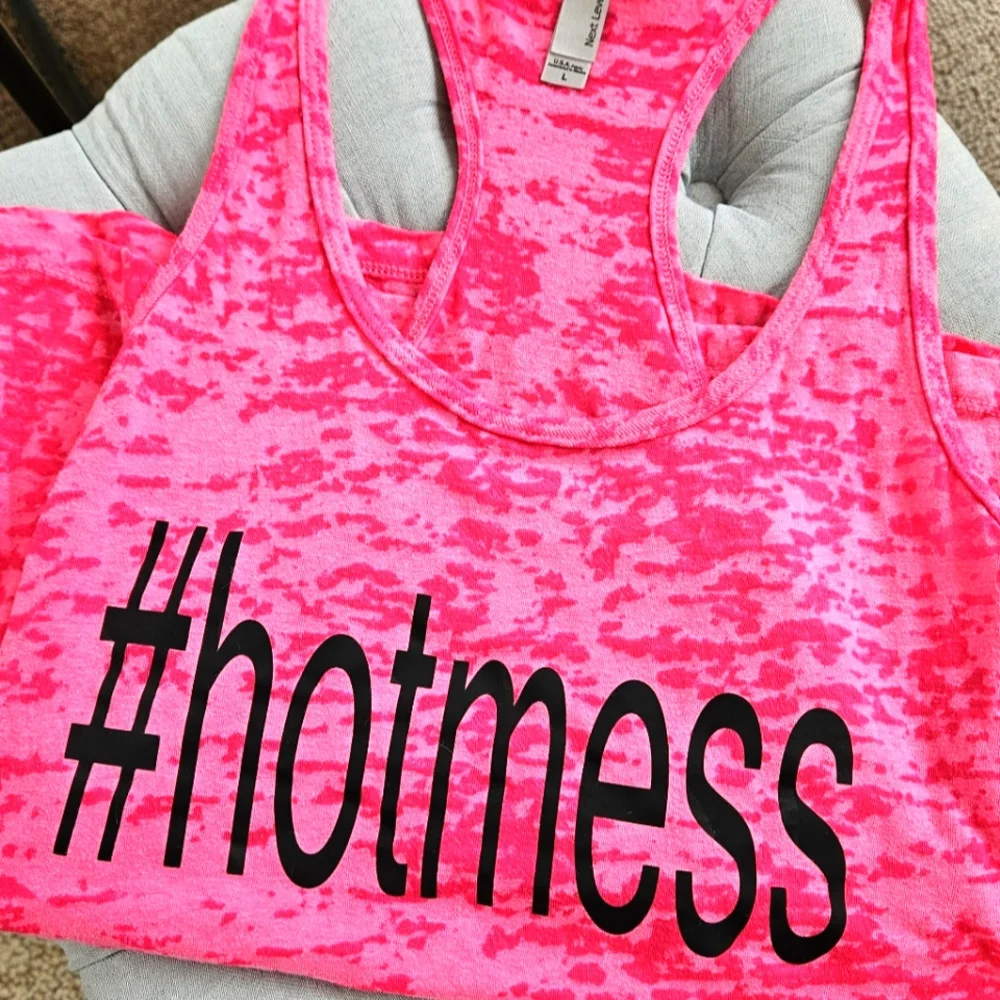 Pink Racerback Tank Top - Picture 1 of 5